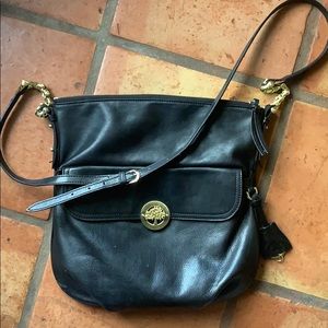 Authentic Mulberry England Black leather crossbody